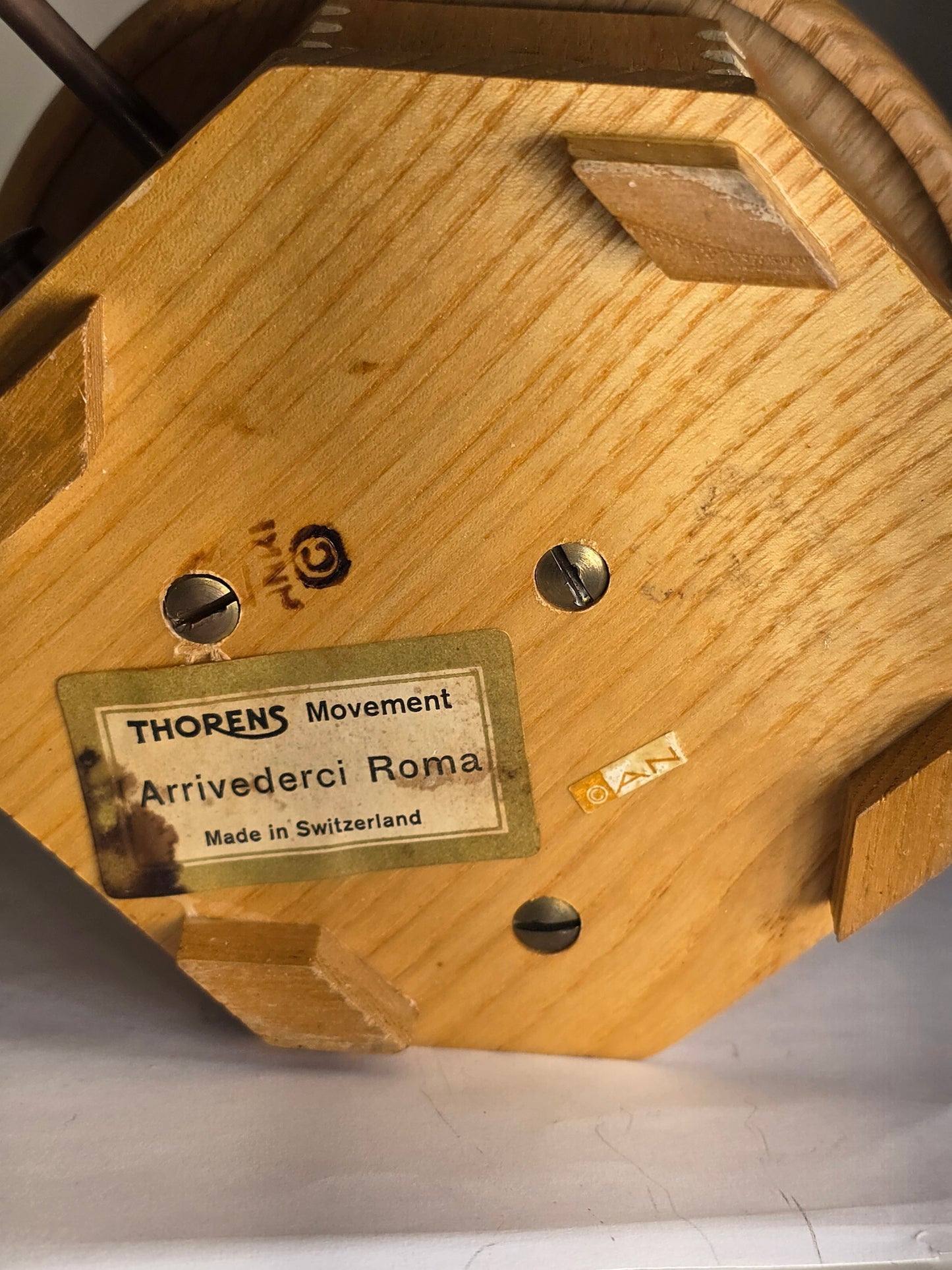 Vintage Thorens Swiss music work "Arrevederci Roma" music box