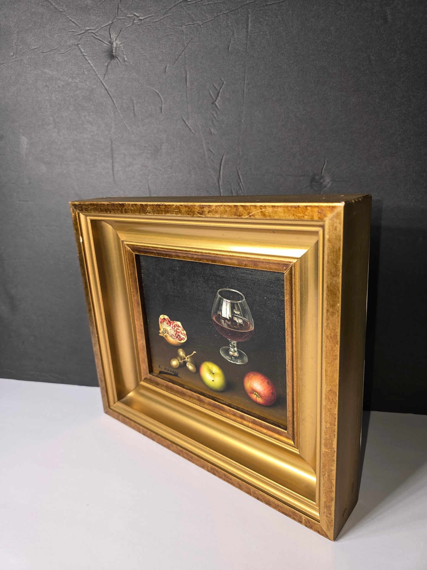 Original Vintage L Pizarro Still Life with Fruit