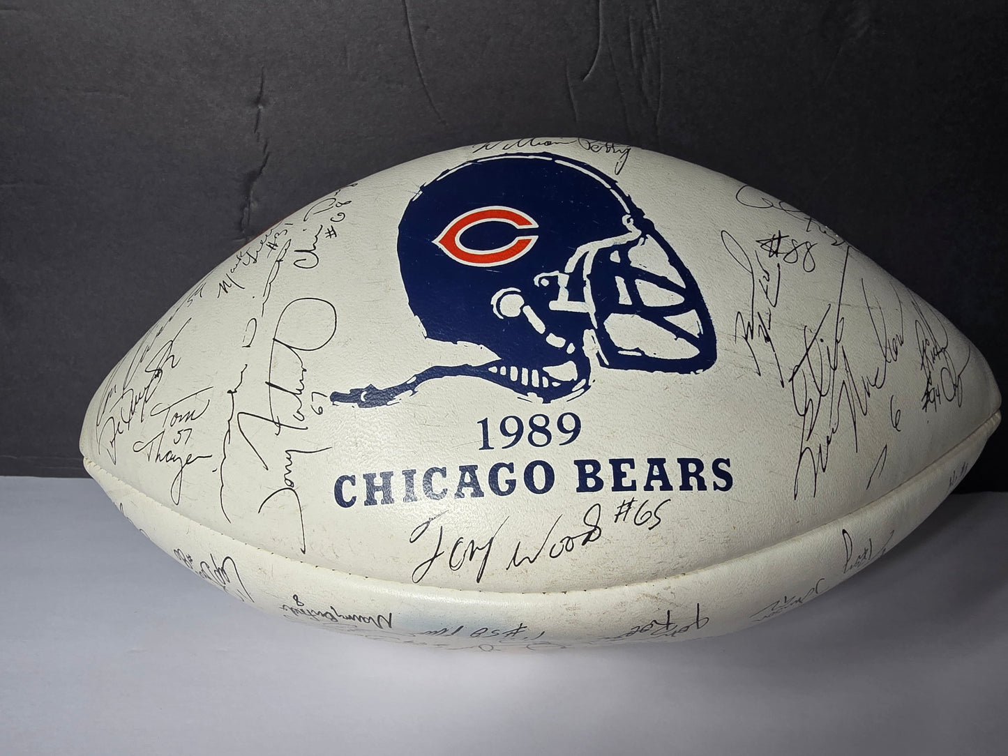Vintage 1989 Chicago Bears facsimile signed football