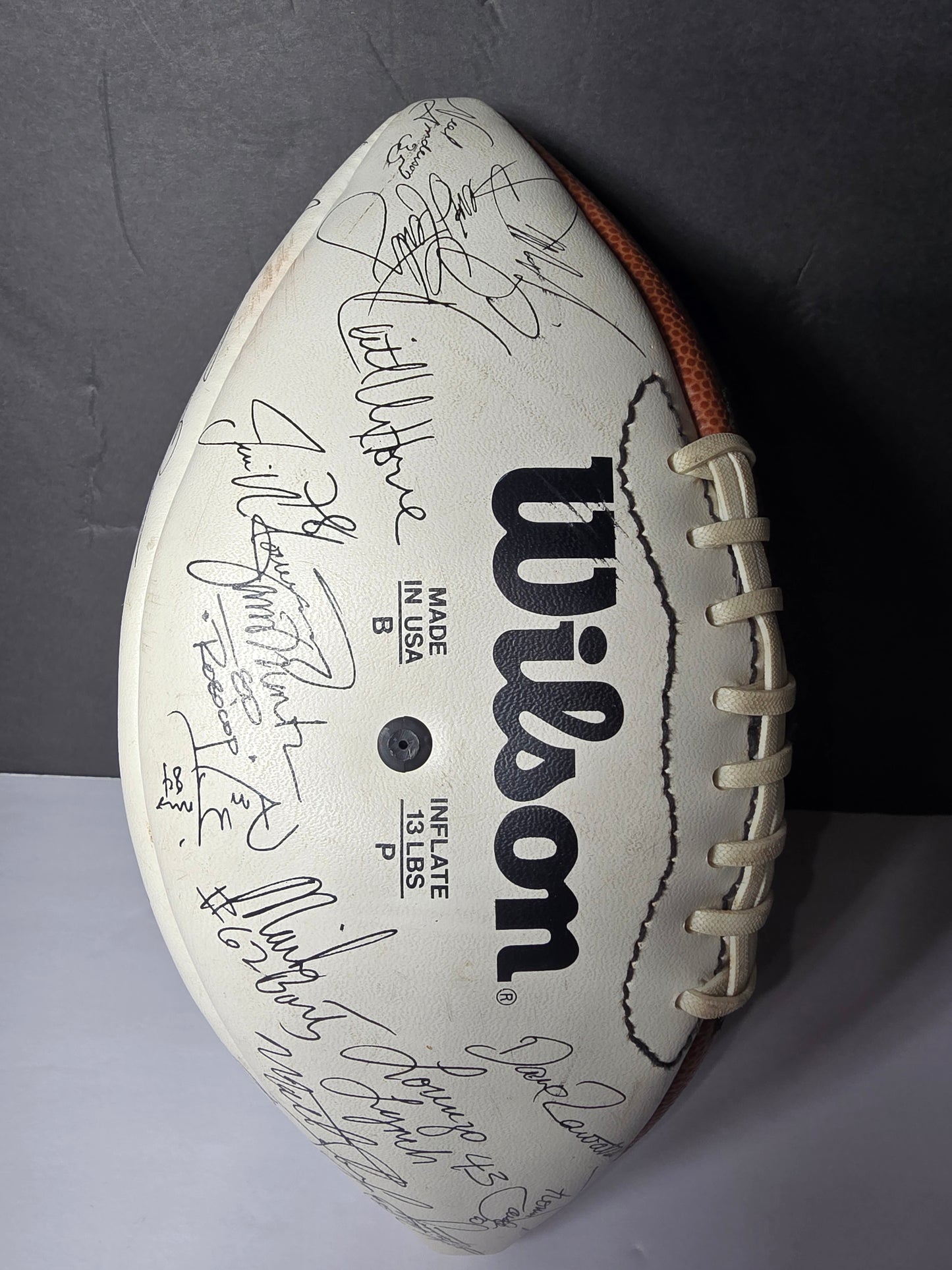Vintage 1989 Chicago Bears facsimile signed football