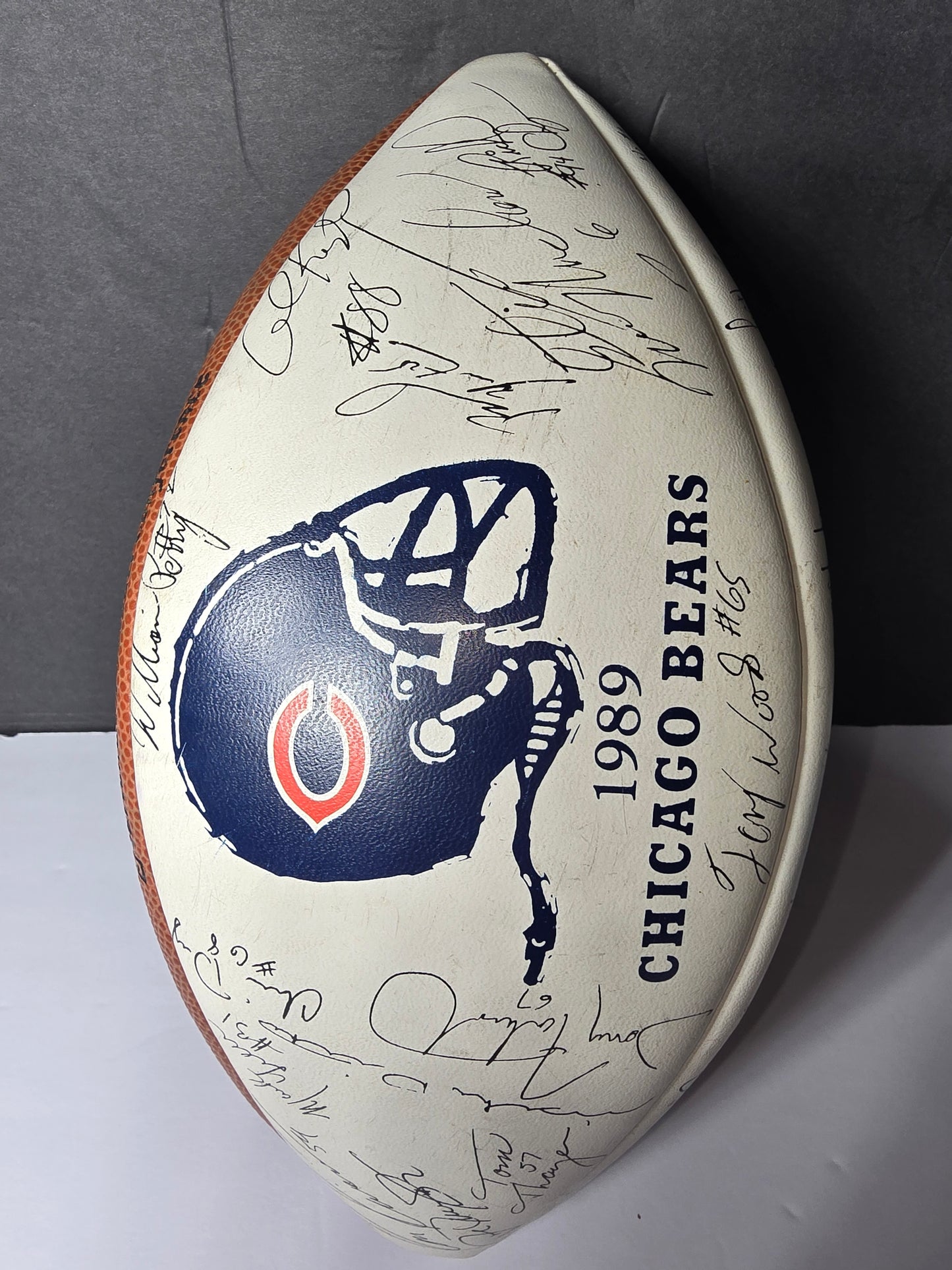 Vintage 1989 Chicago Bears facsimile signed football