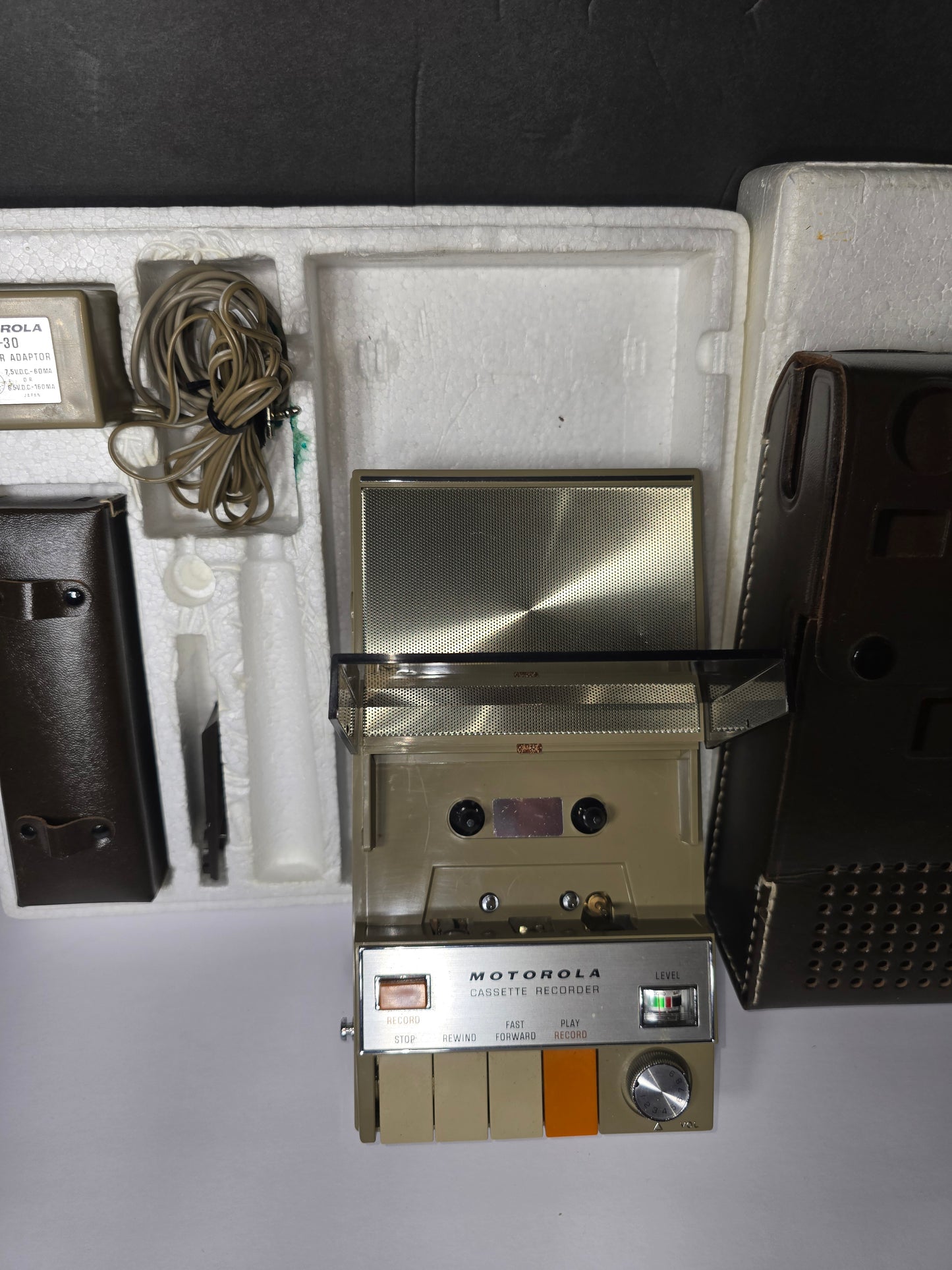 Vintage Motorola PS-30 FN Cassette player set