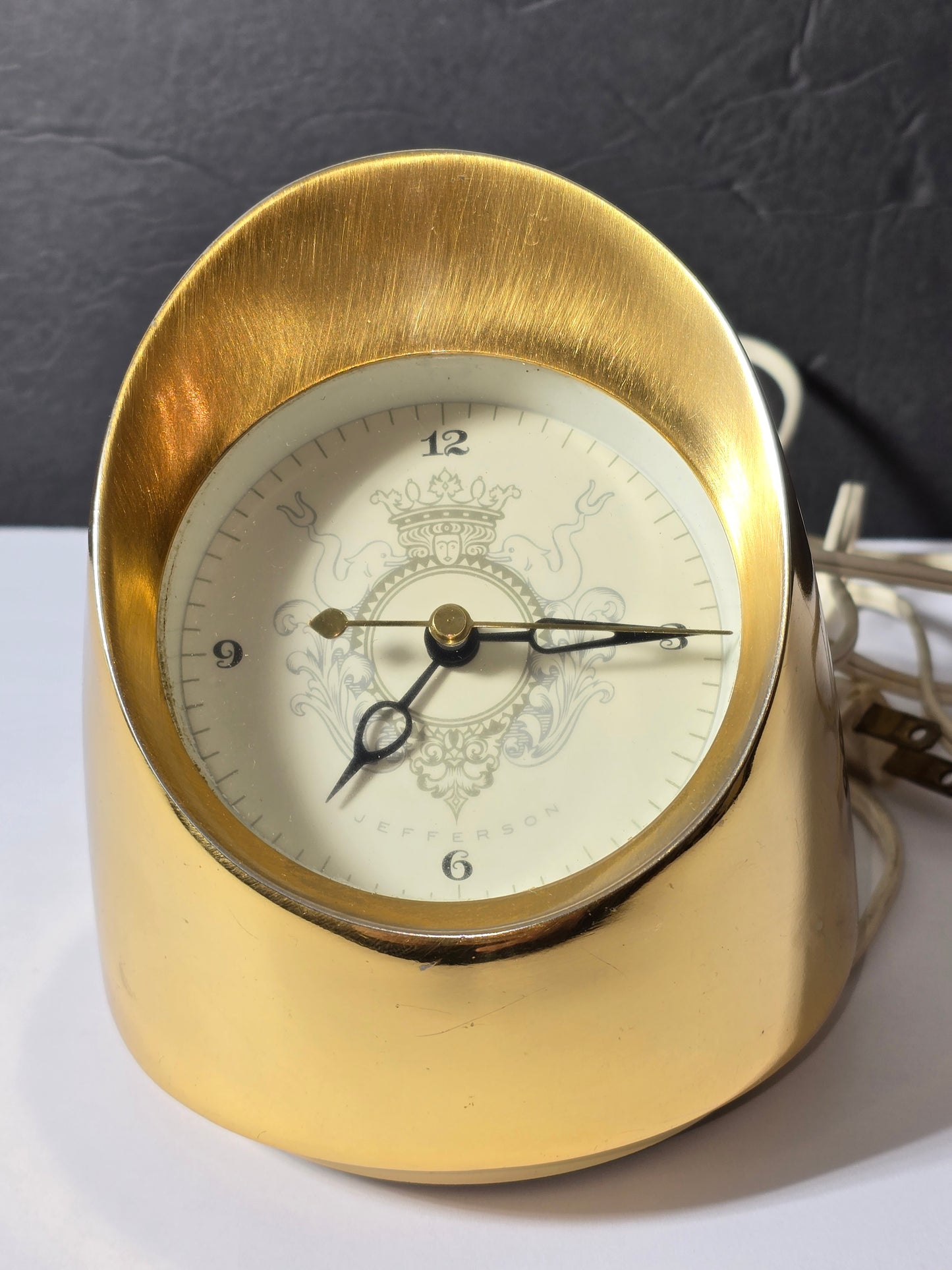 Vintage Jefferson "Lady Marion" 500 electric desk clock 1960's