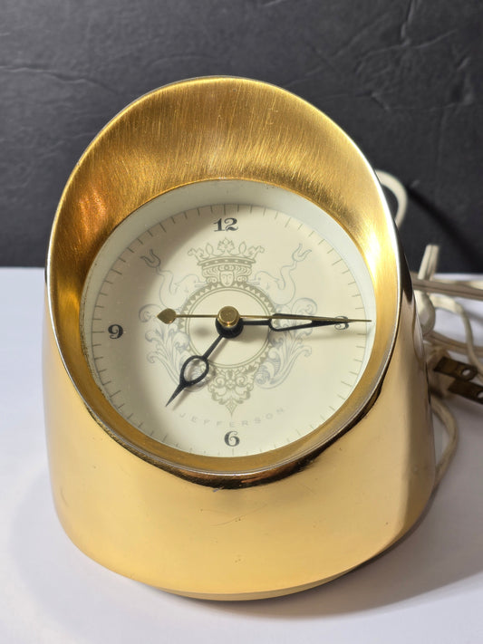 Vintage Jefferson "Lady Marion" 500 electric desk clock 1960's