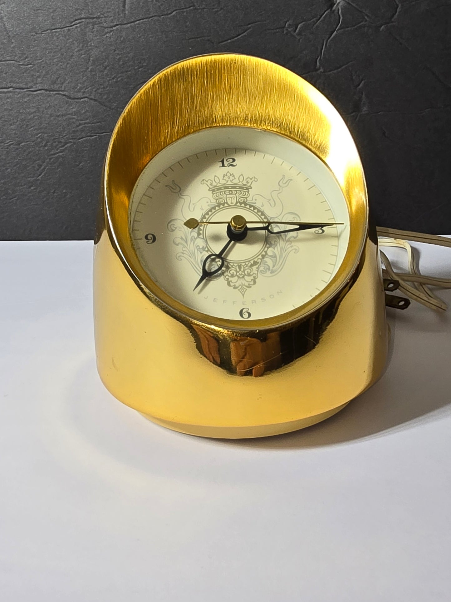 Vintage Jefferson "Lady Marion" 500 electric desk clock 1960's