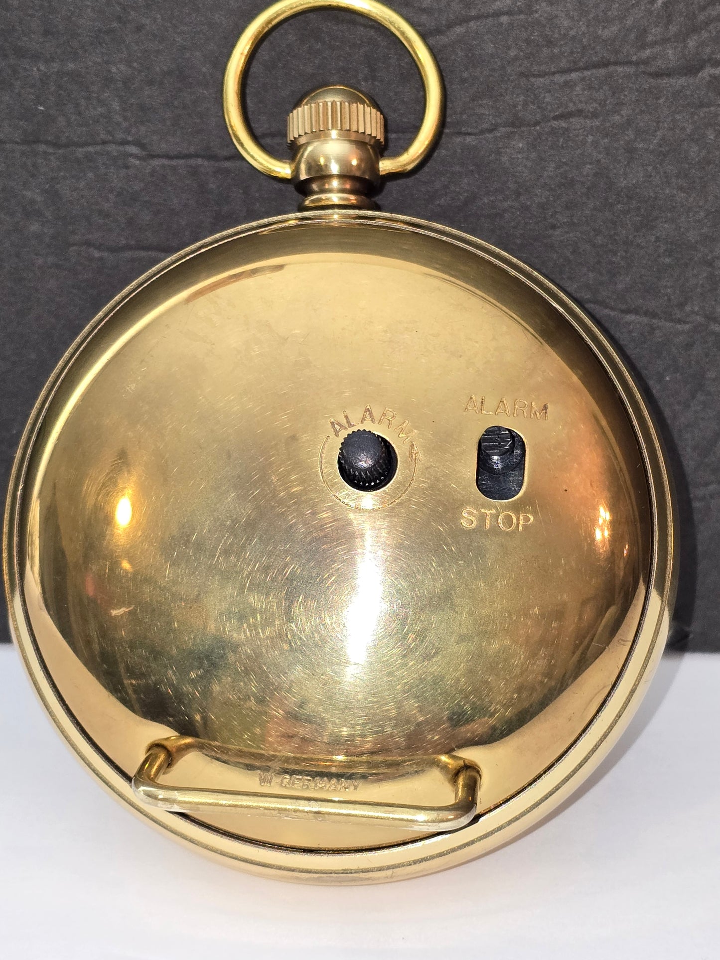 Vintage Staiger quartz table clock styled as a pocket watch
