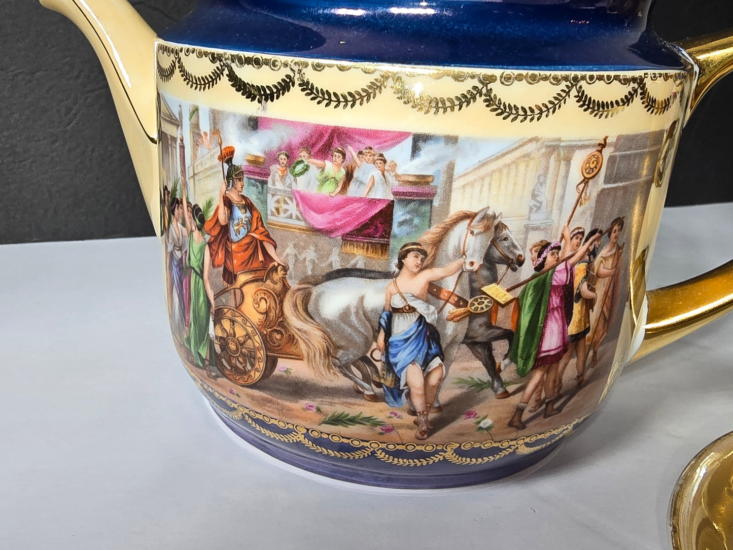 Vintage hand painted Germany made 6-piece tea set