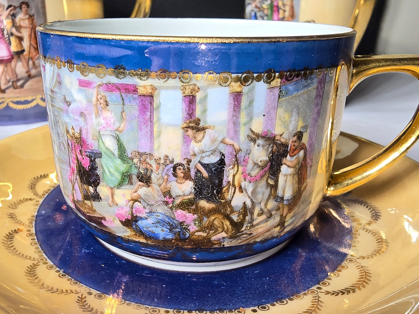 Vintage hand painted Germany made 6-piece tea set