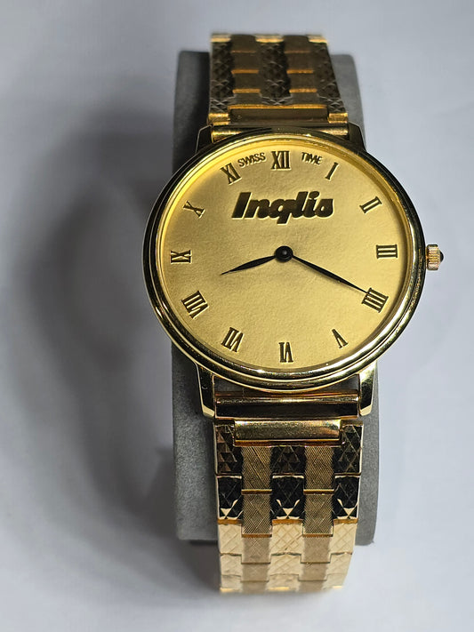 New Vintage Rare 18k electroplated Inglis watch
