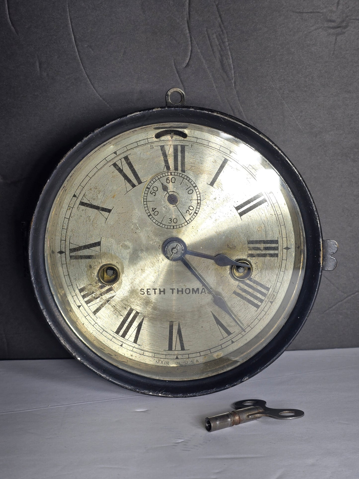 Antique Rare Unique Seth Thomas Ship's Lever 8 Day wall clock 1880's