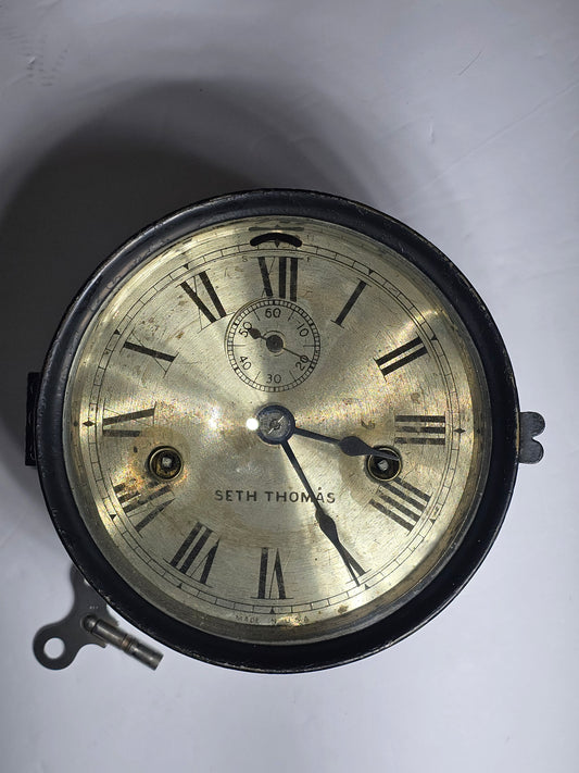 Antique Rare Unique Seth Thomas Ship's Lever 8 Day wall clock 1880's