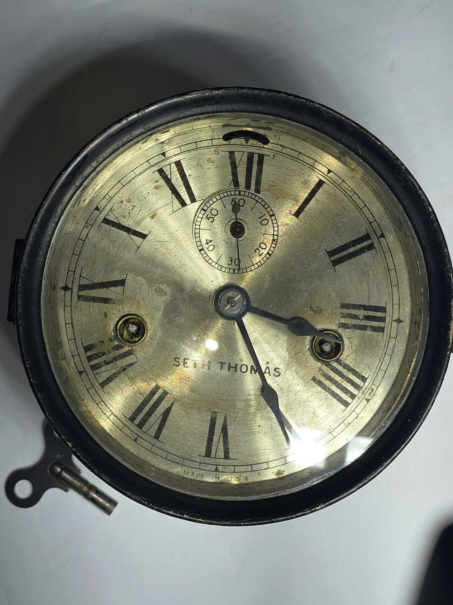 Antique Rare Unique Seth Thomas Ship's Lever 8 Day wall clock 1880's
