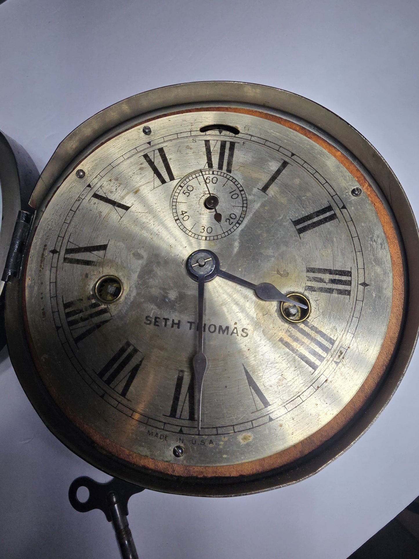 Antique Rare Unique Seth Thomas Ship's Lever 8 Day wall clock 1880's