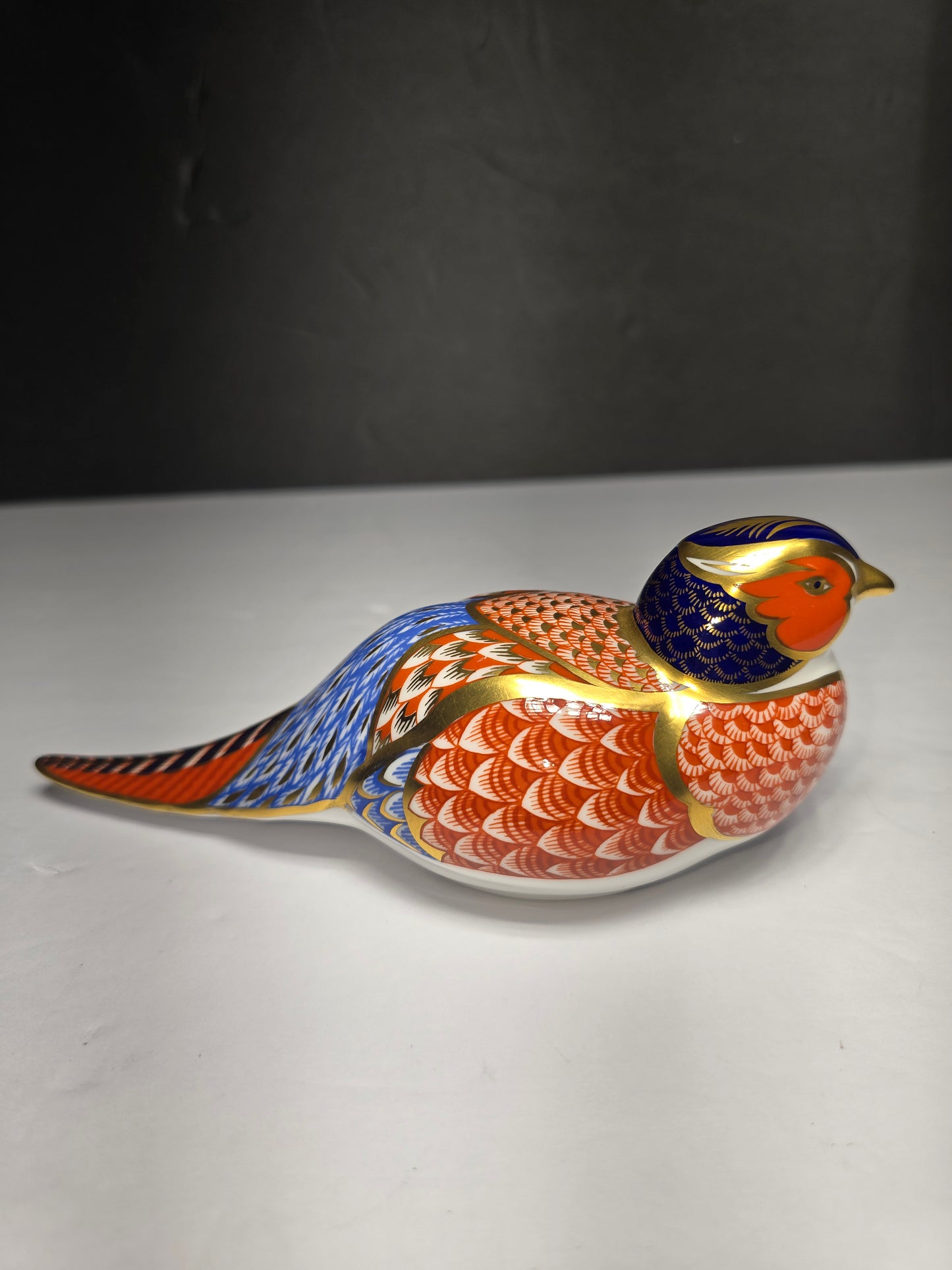 Vintage collectible Royal Crown Derby Pheasant Paperweight