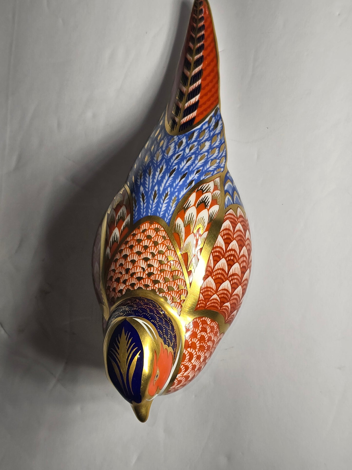 Vintage collectible Royal Crown Derby Pheasant Paperweight
