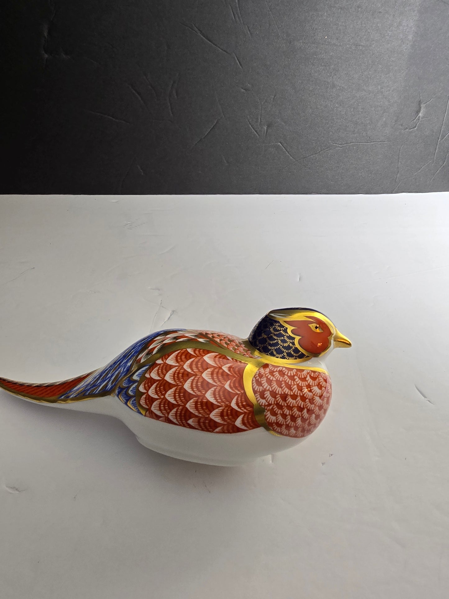 Vintage collectible Royal Crown Derby Pheasant Paperweight
