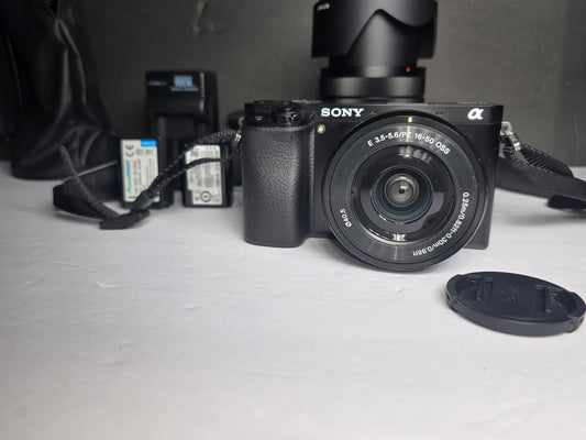 Vintage Sony Alpha a6000 camera and extra lens