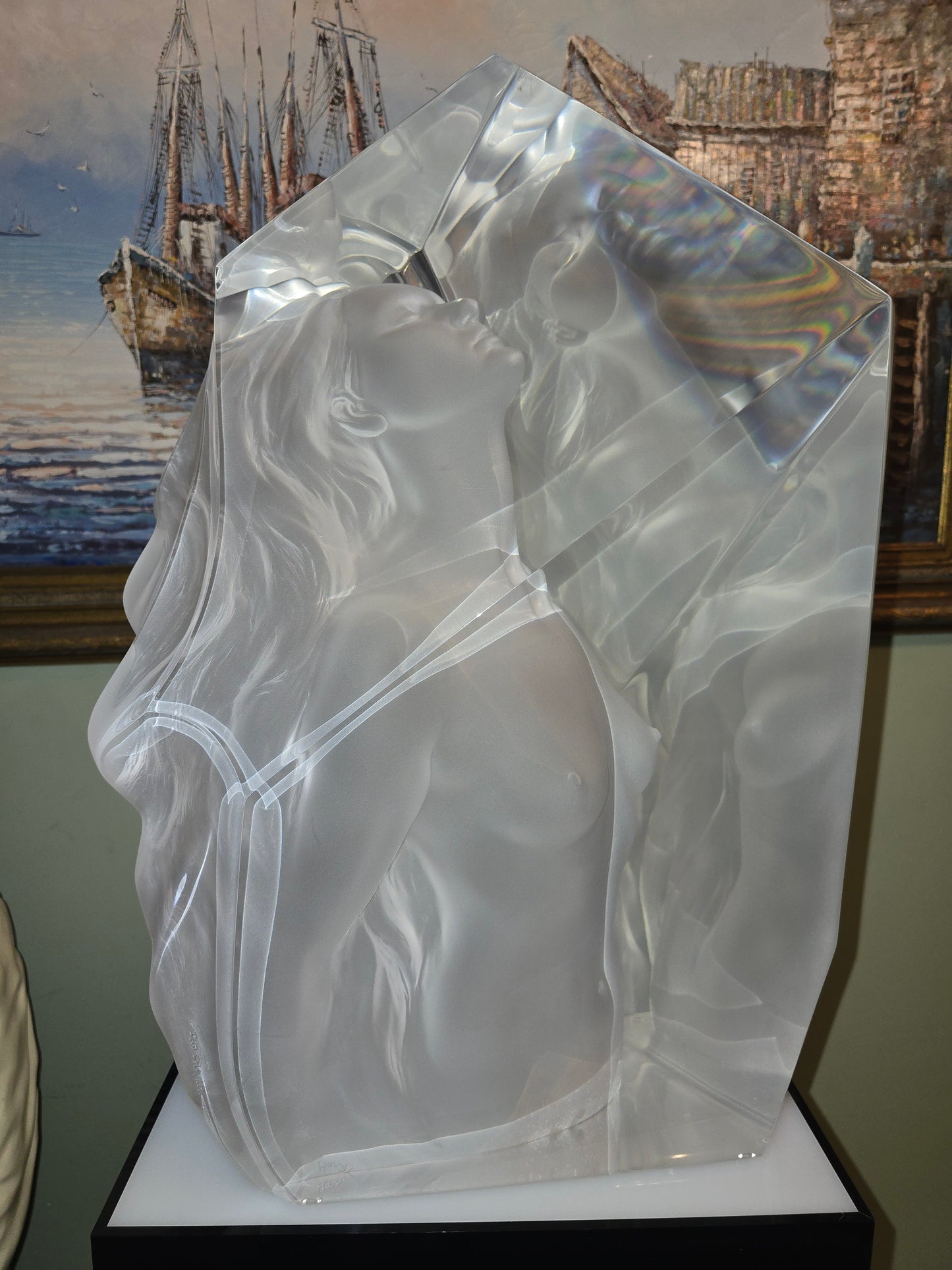Vintage Frederick Hart "Exaltation" Lucite Sculpture