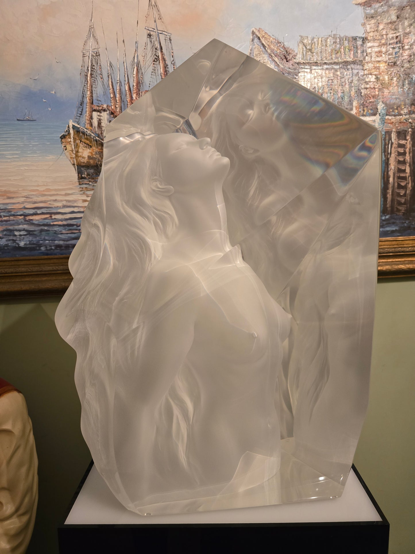 Vintage Frederick Hart "Exaltation" Lucite Sculpture