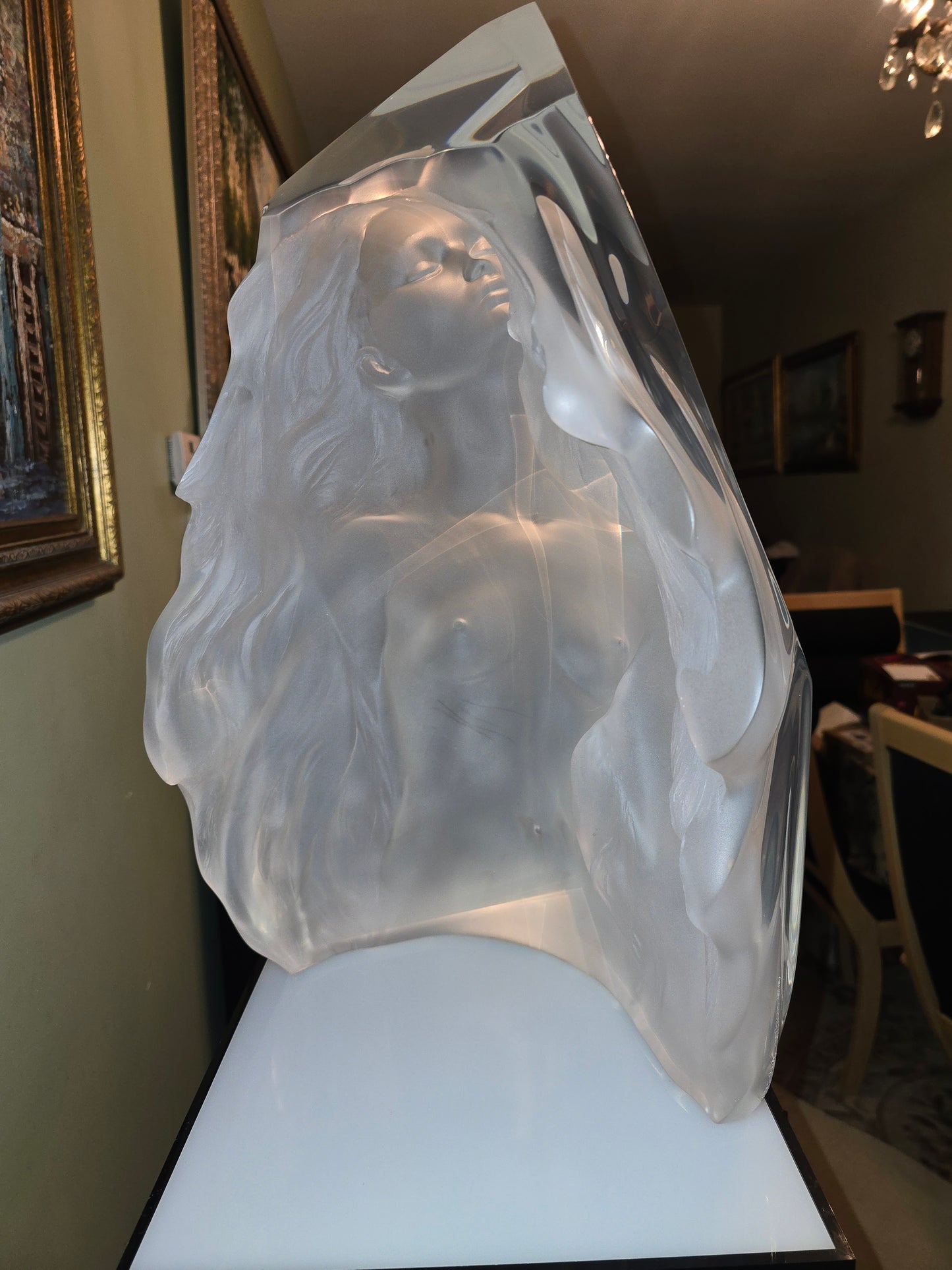 Vintage Frederick Hart "Exaltation" Lucite Sculpture