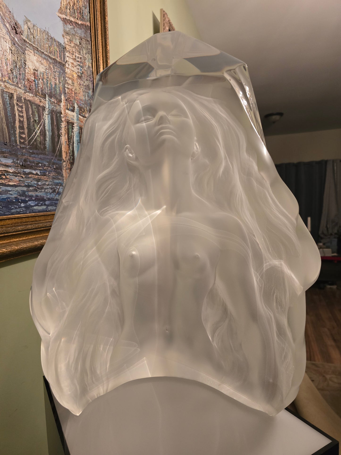 Vintage Frederick Hart "Exaltation" Lucite Sculpture