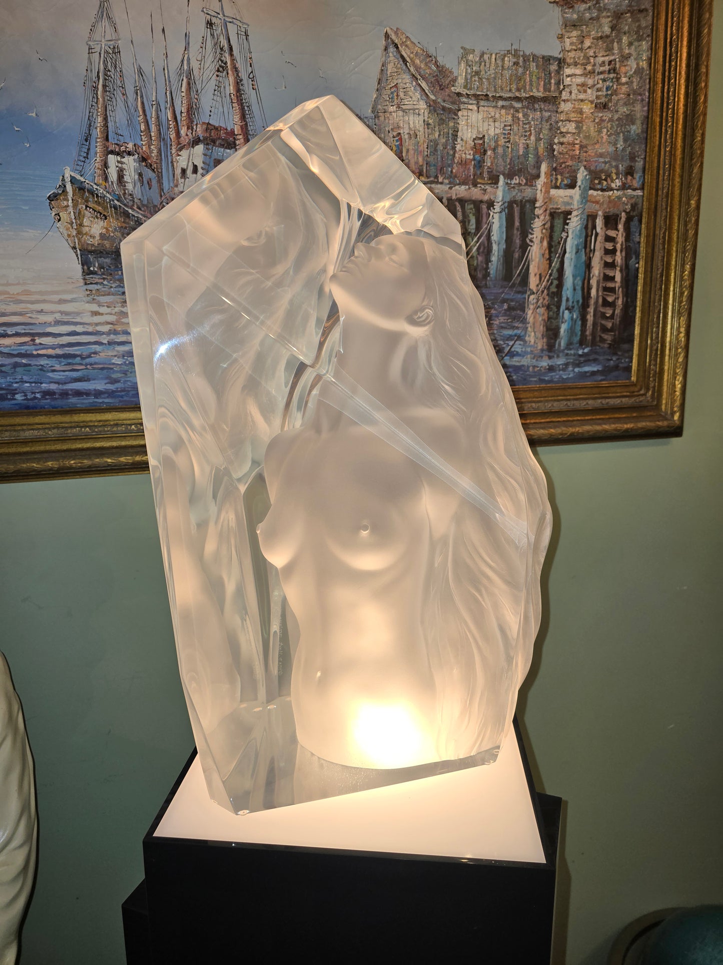 Vintage Frederick Hart "Exaltation" Lucite Sculpture