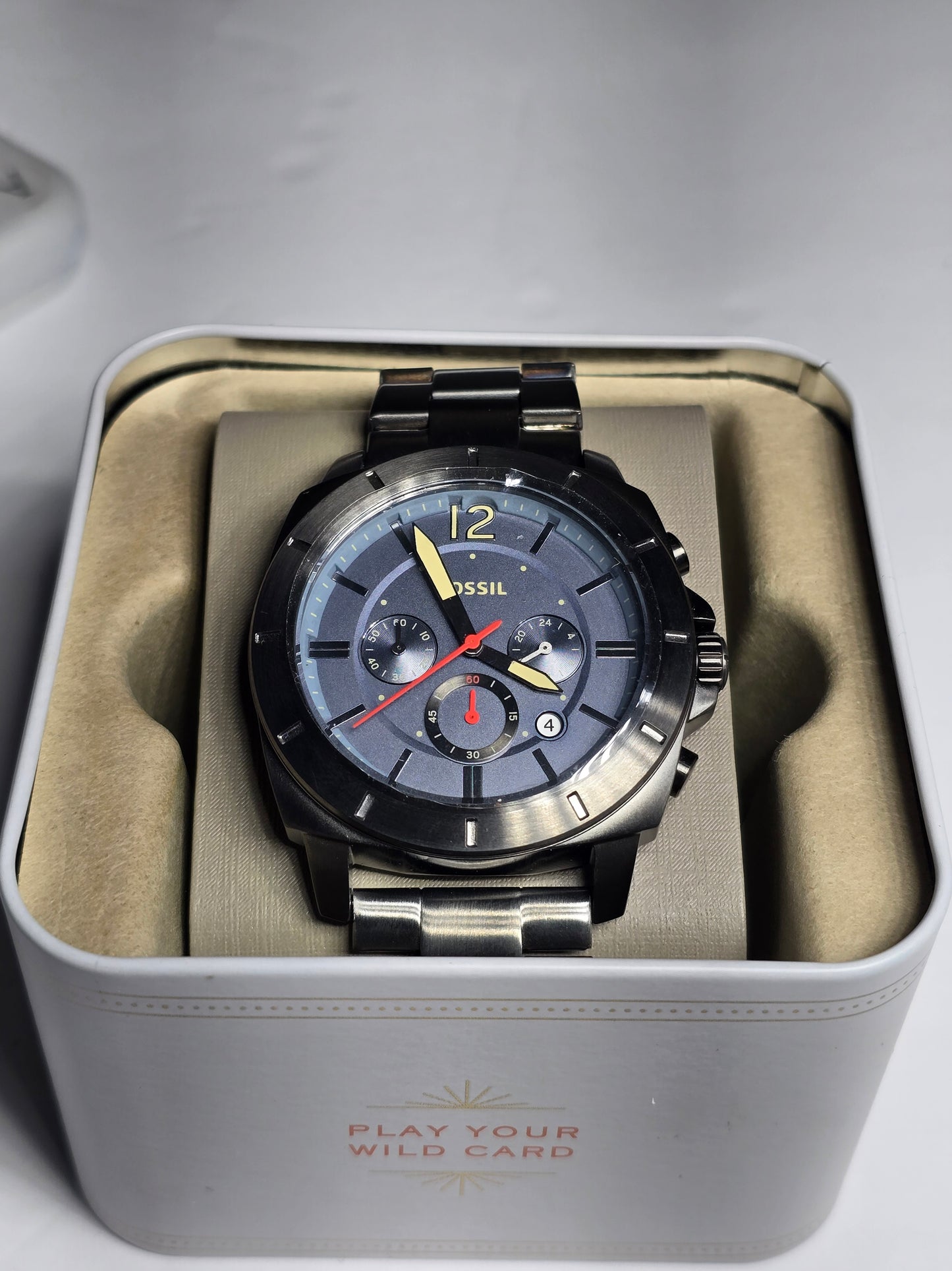 Vintage Fossil privateer chronograph watch (BQ2763 new with box