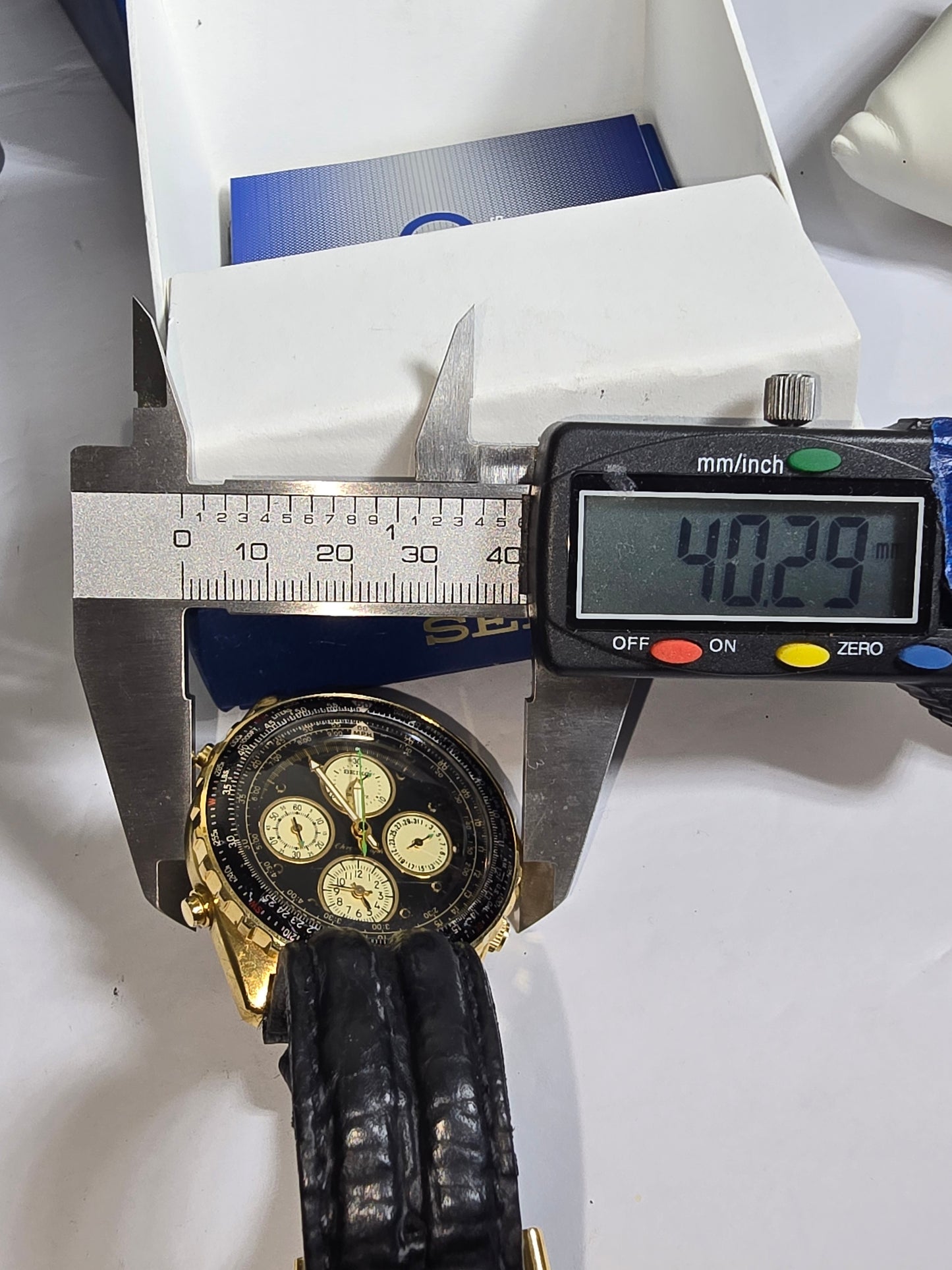 Vintage Seiko flight master chronograph pilots watch 7T34-6A09 Collectable