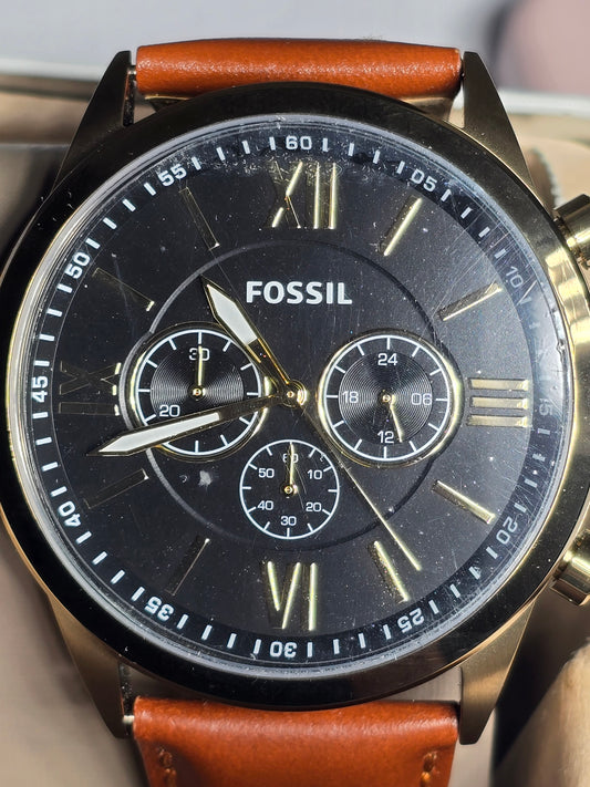 Vintage Fossil Flynn chronograph watch new in box BQ2261