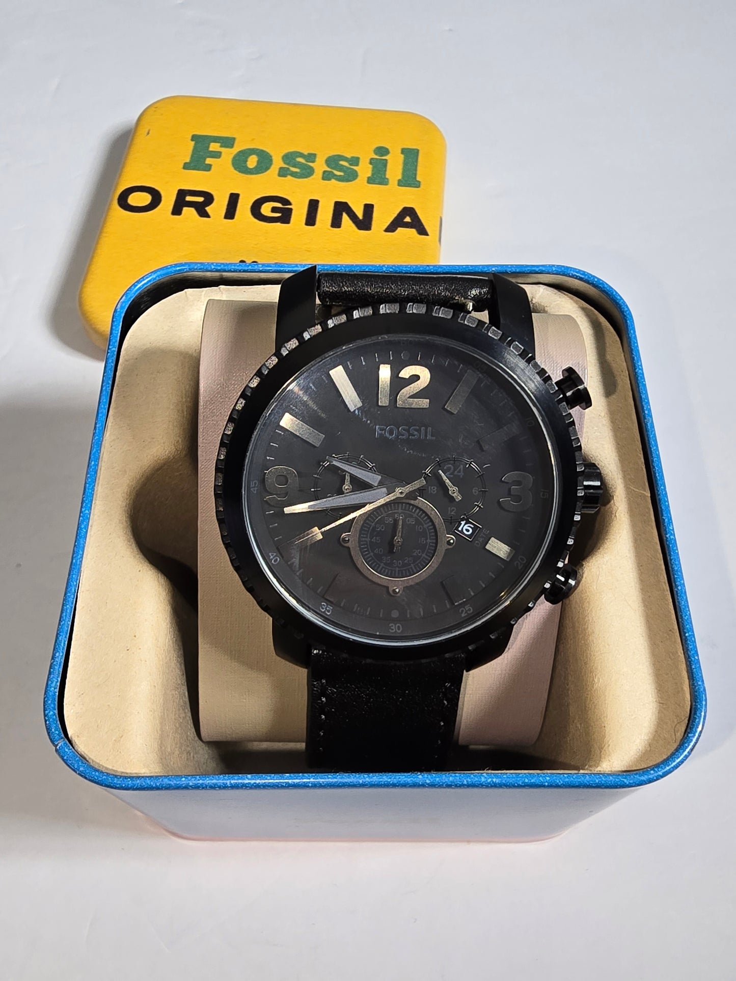 Vintage Fossil chronograph watch new in box