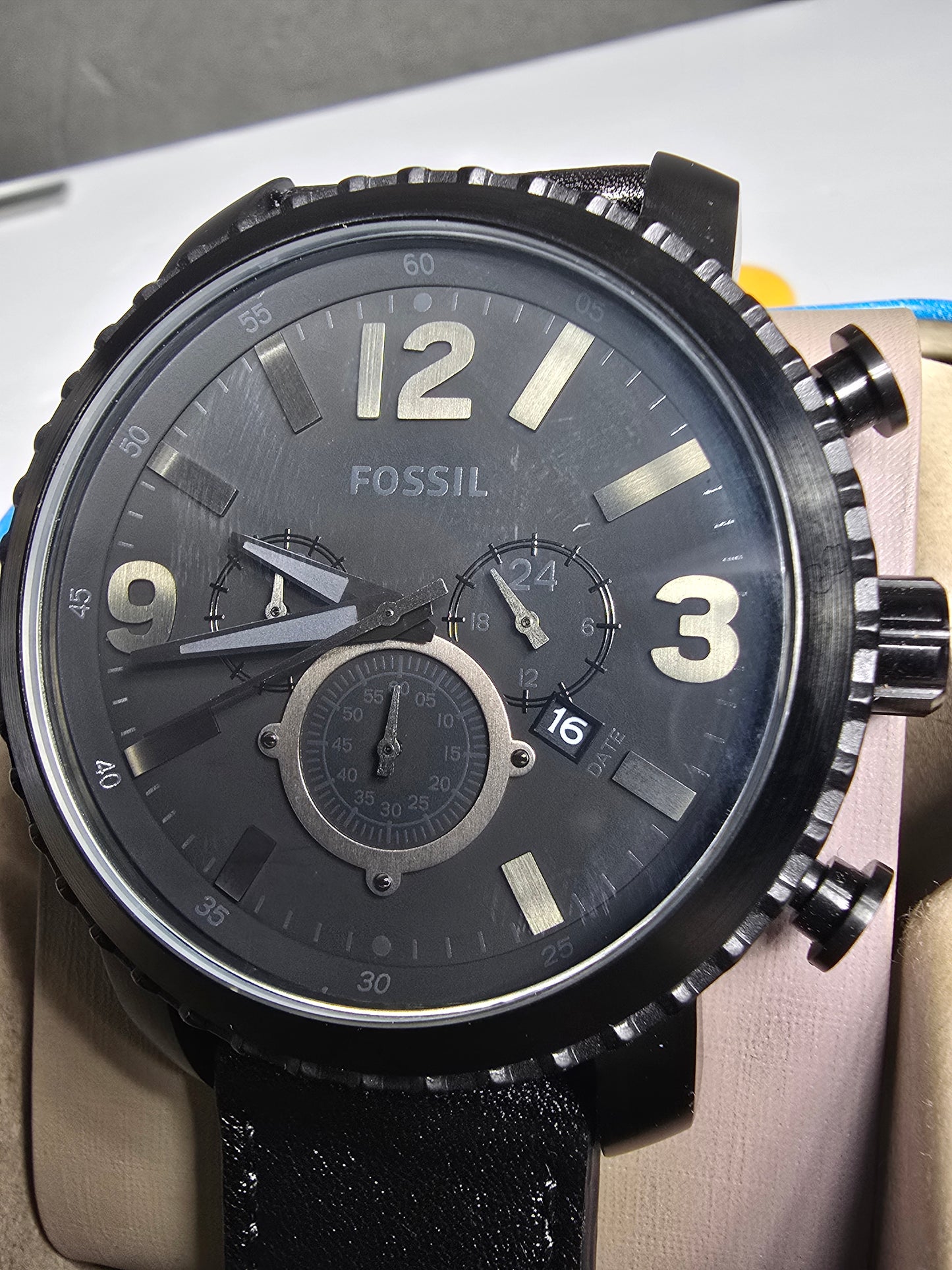 Vintage Fossil chronograph watch new in box