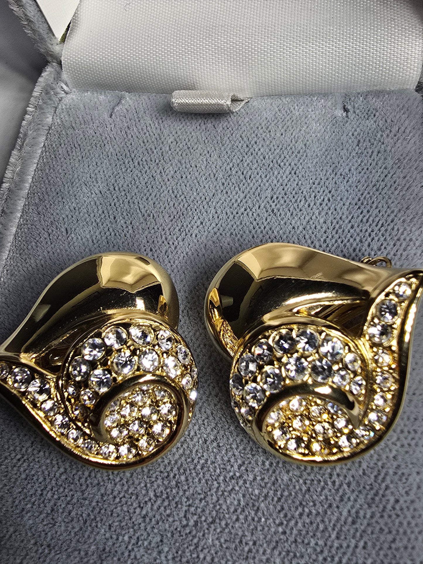 Vintage Original Givenchy 18kgp Crystal Earrings