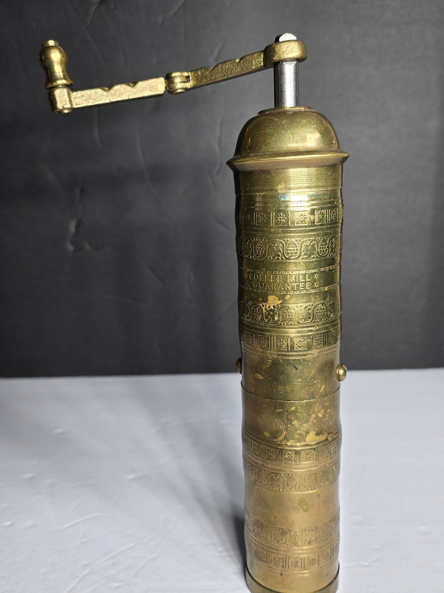 Vintage spices brass grinder made in Greece