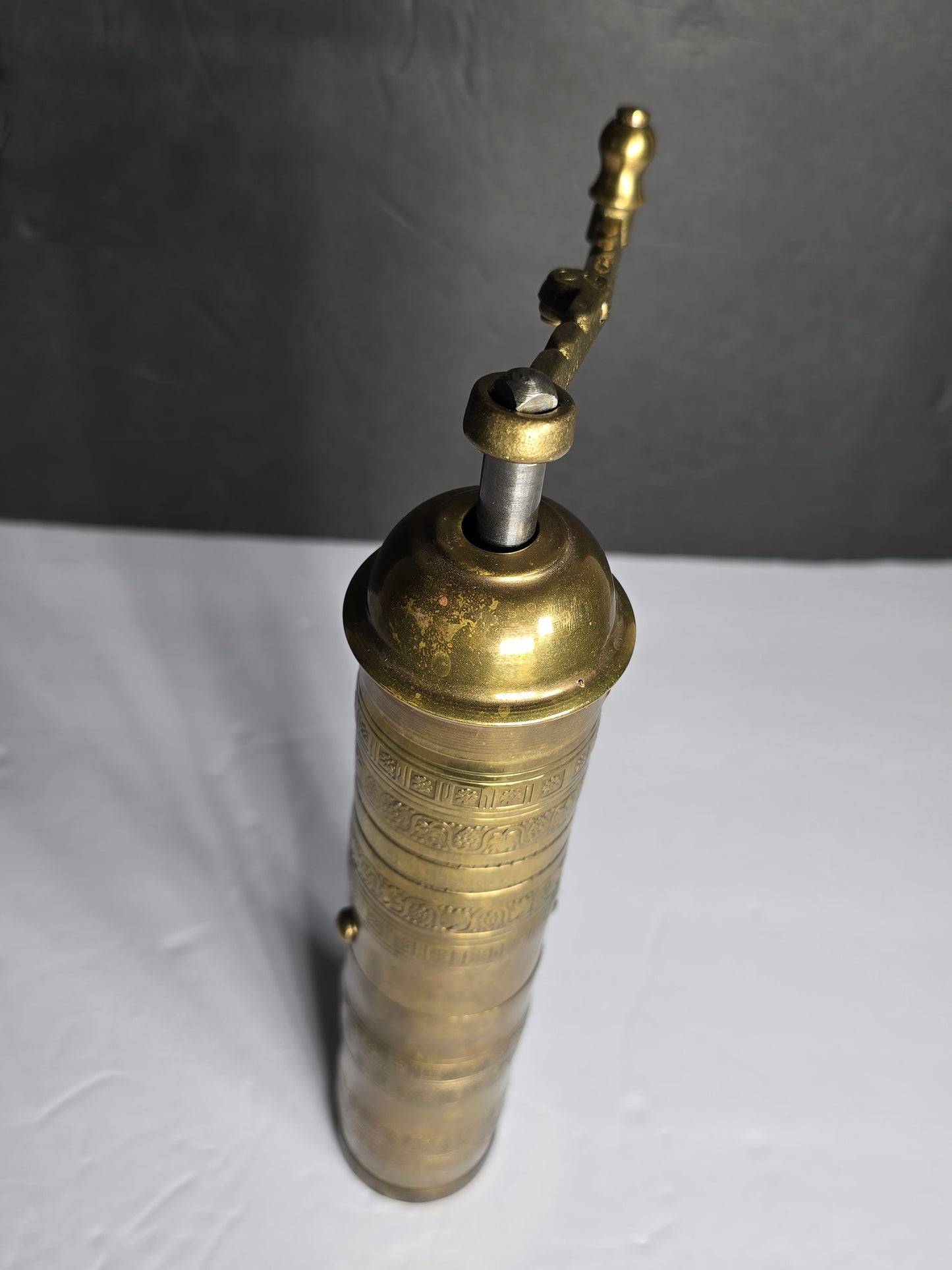 Vintage spices brass grinder made in Greece