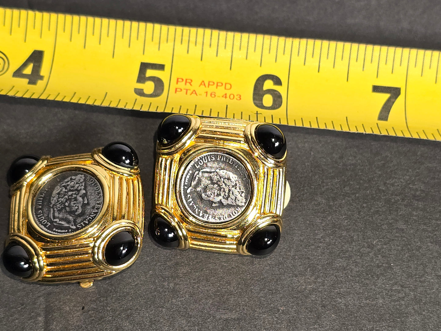 Vintage Ervin Pearl coin earrings