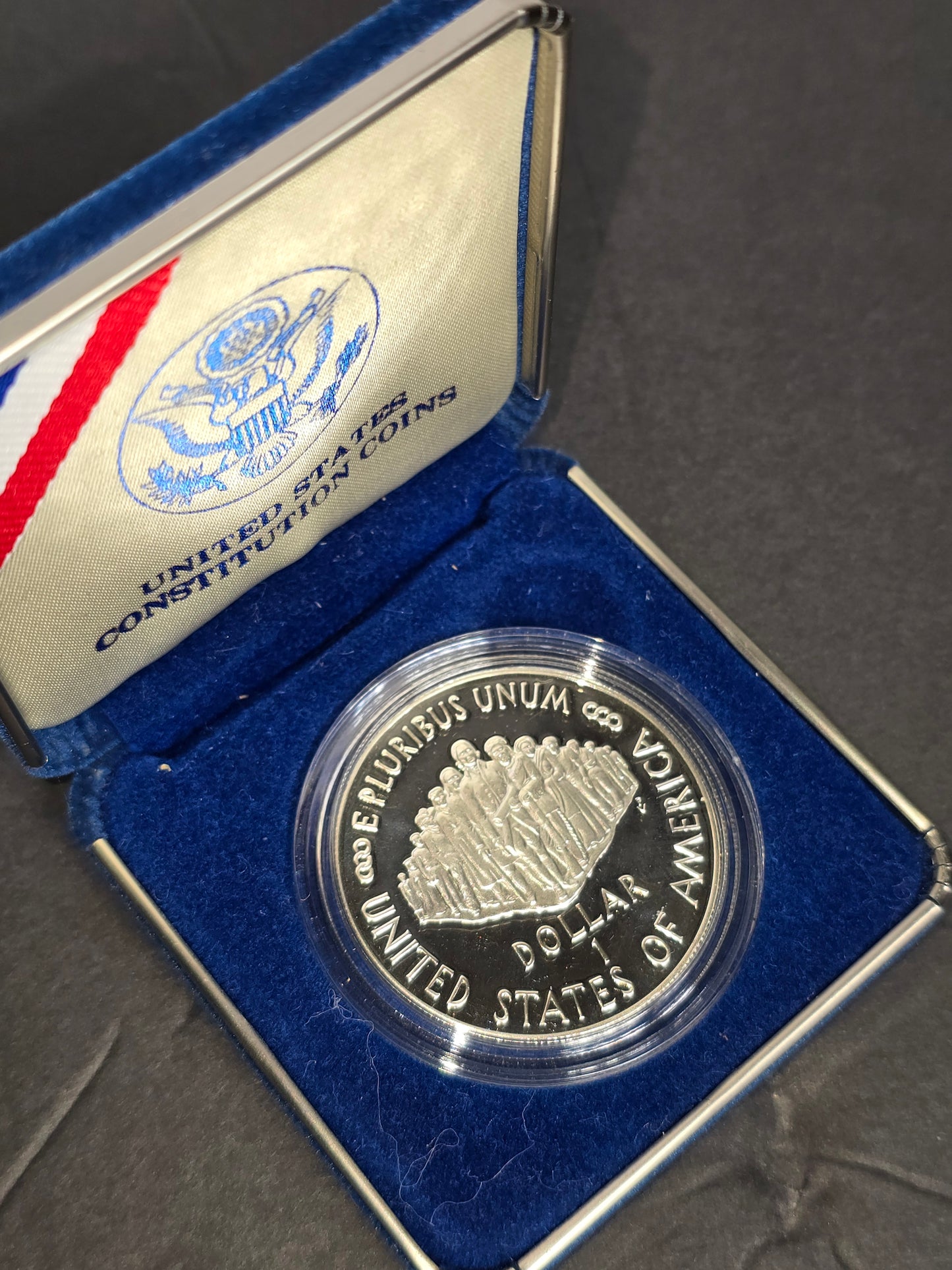 Vintage 1987-S U.S. Constitution 200th anniversary silver proof dollar (OGP)
