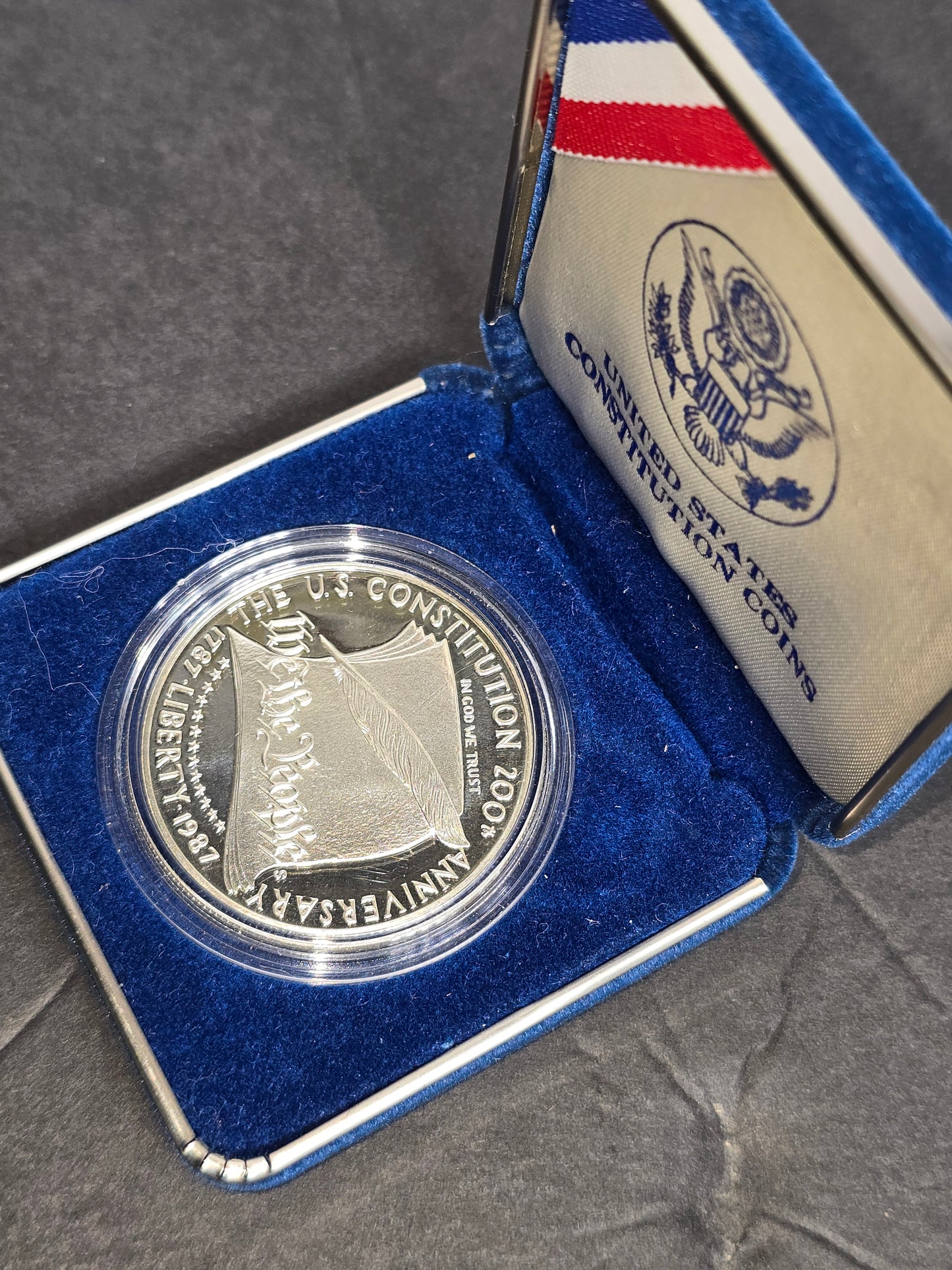 Vintage 1987-S U.S. Constitution 200th anniversary silver proof dollar (OGP)