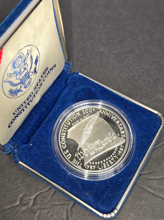 Vintage 1987-S U.S. Constitution 200th anniversary silver proof dollar (OGP)