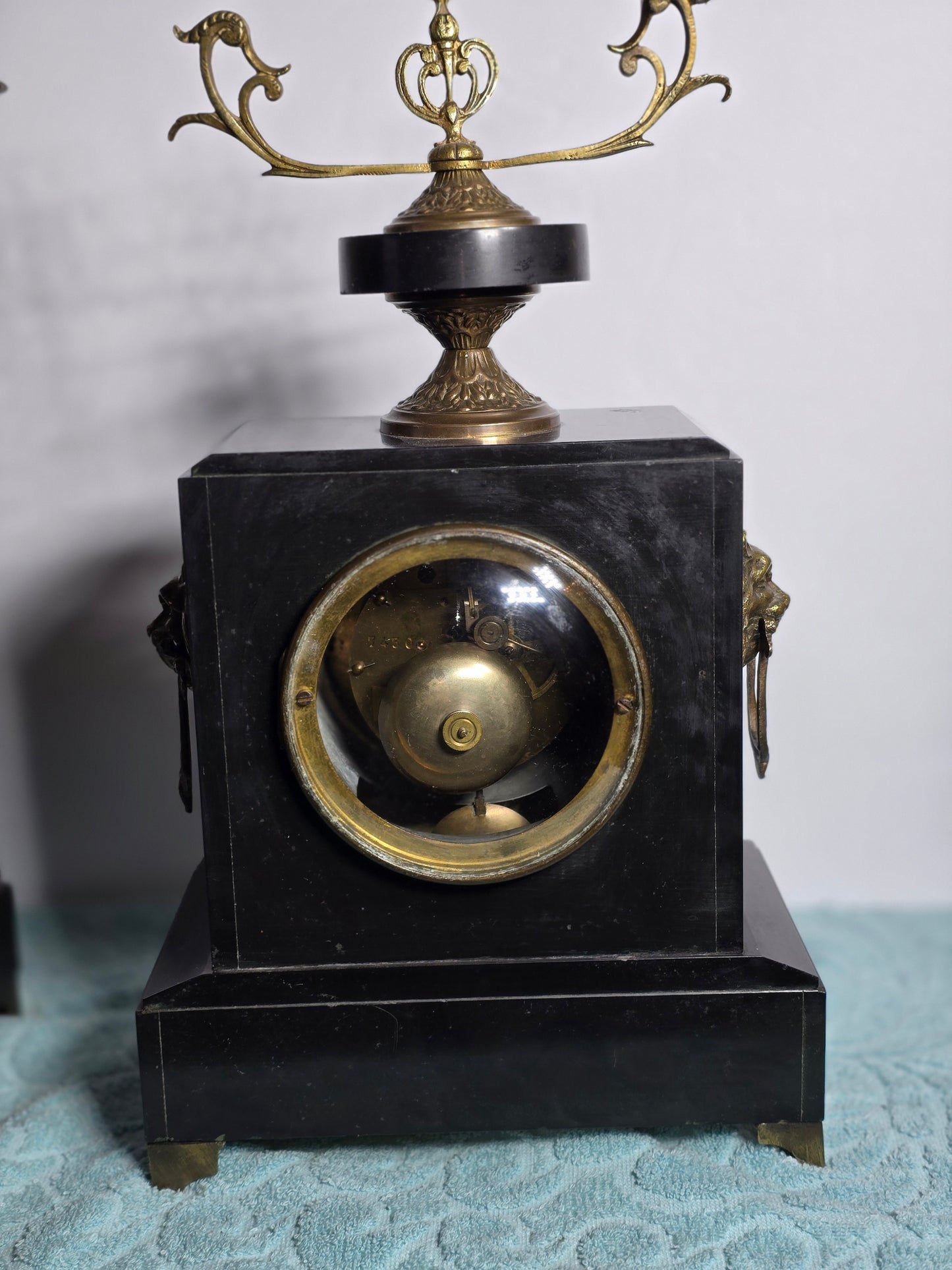 Antique 1800's French Napoleon 111 Style Marmol Mantel Clock