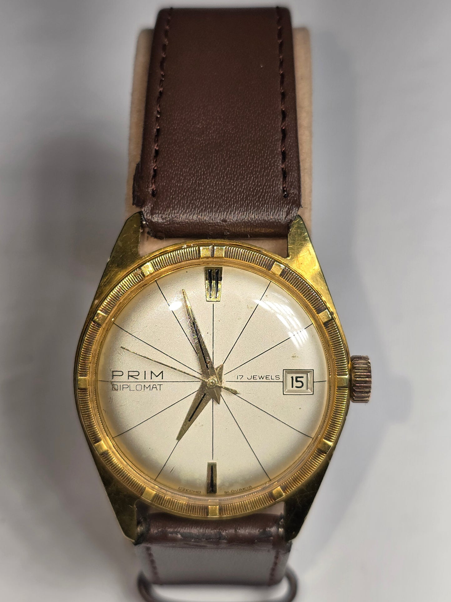 Vintage Prim Diplomat Czechoslovakia made wristwatch collectable