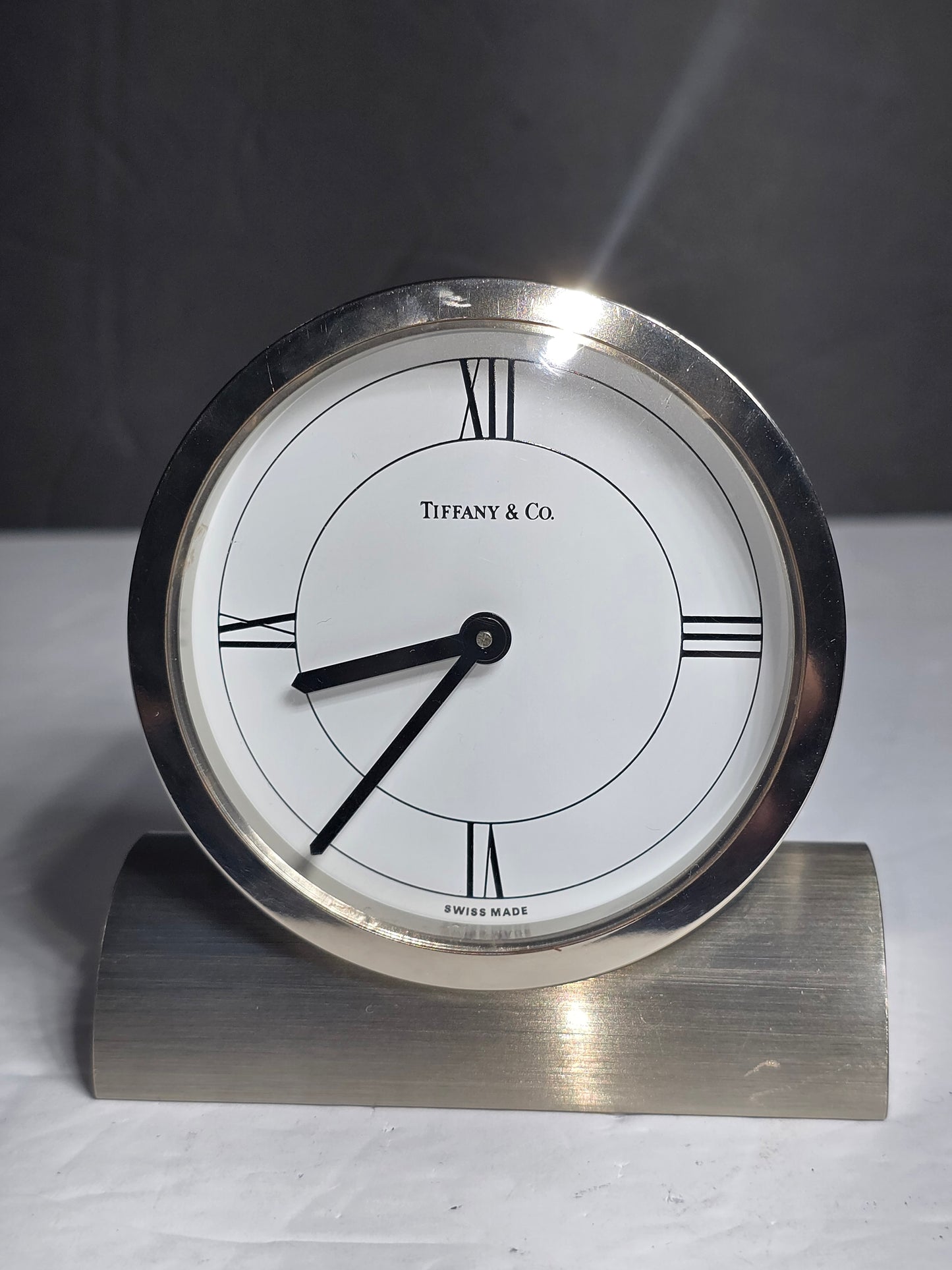 Vintage Tiffany & Co brass desk clock