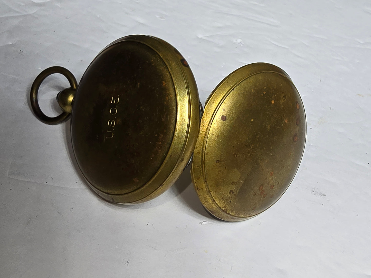 Vintages brass compass USCE