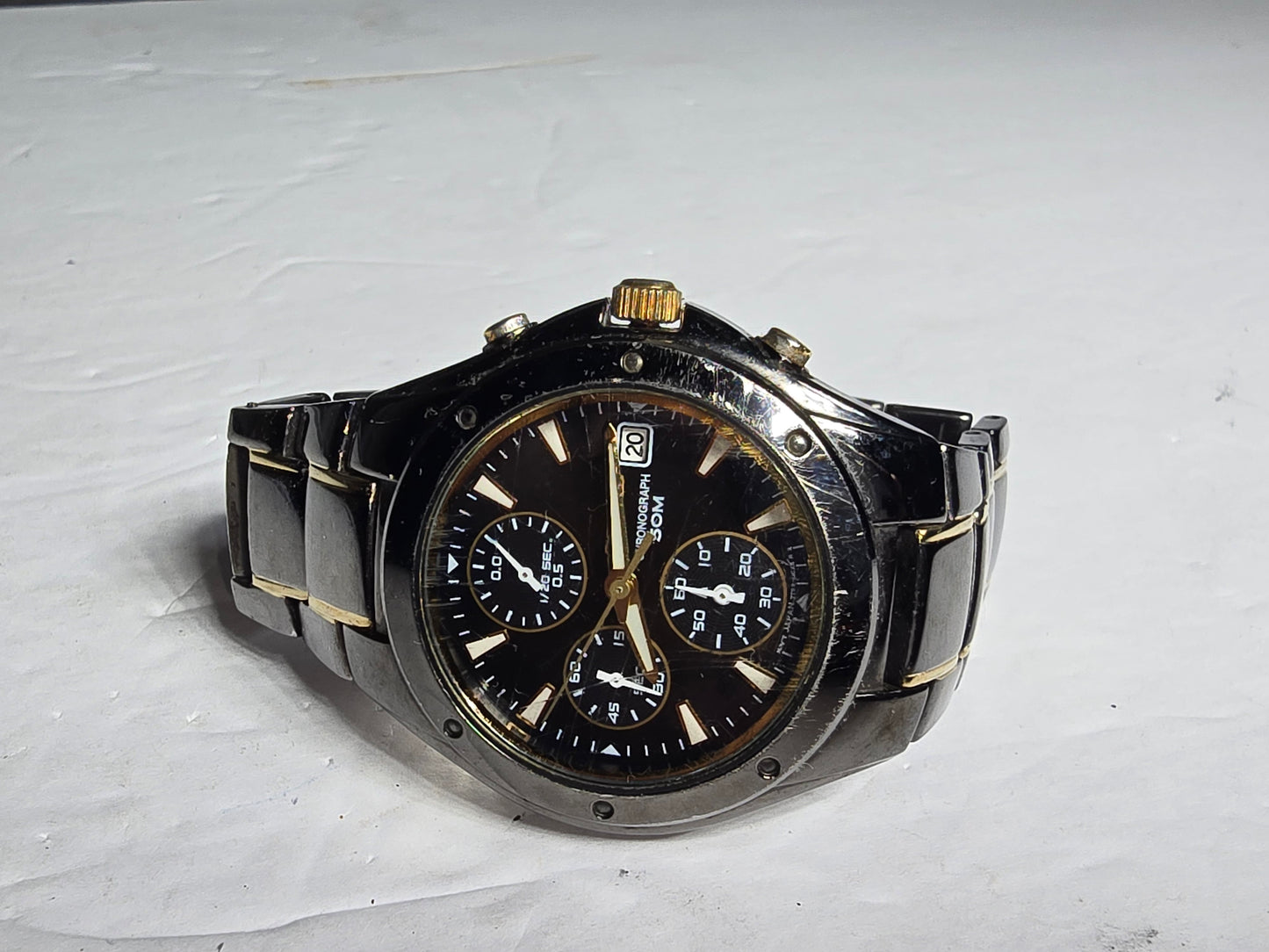 Vintage Seiko Titanium Chronograph watch SND641 mov 7T92-OGRO