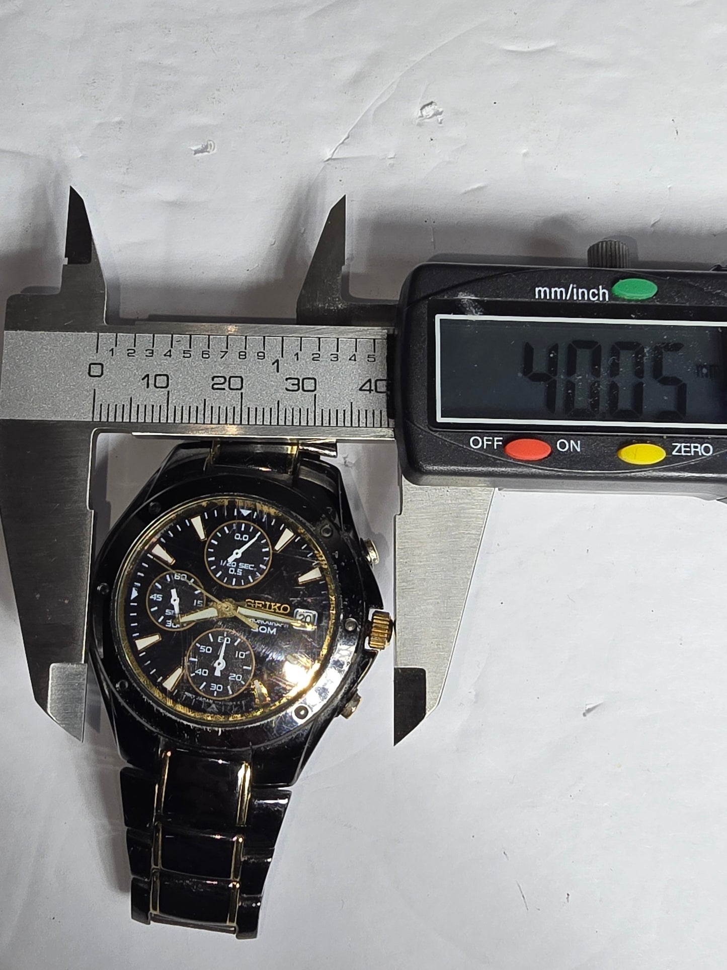 Vintage Seiko Titanium Chronograph watch SND641 mov 7T92-OGRO