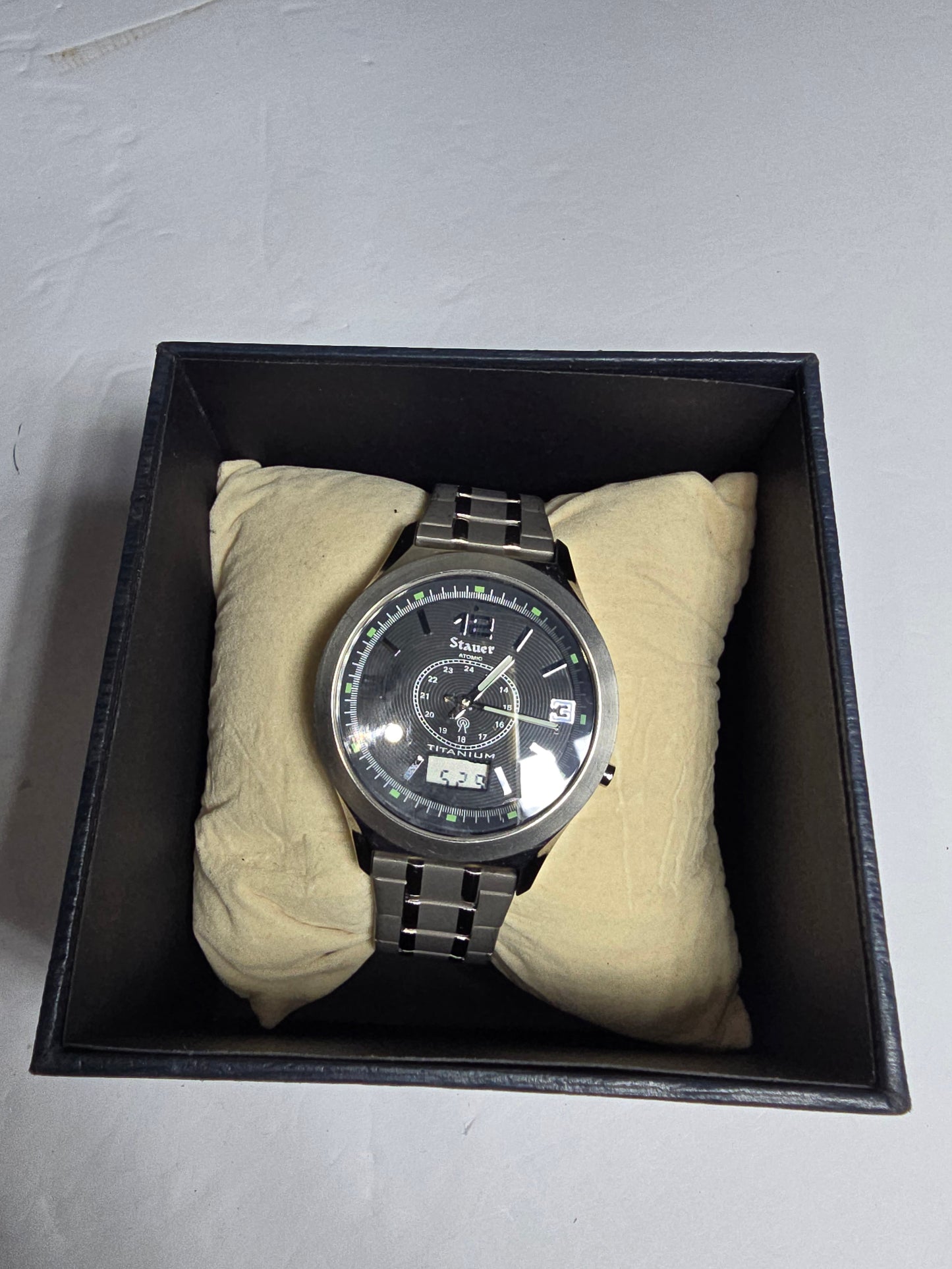 Vintage Stauer Titanium Atomic watch 15442 new with box