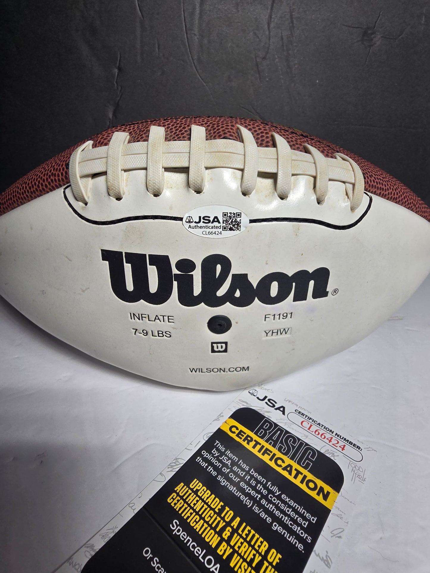 Vintage Shula,Huizenga,Buoniconti,Evans and a couple more signatures Dolphin's football