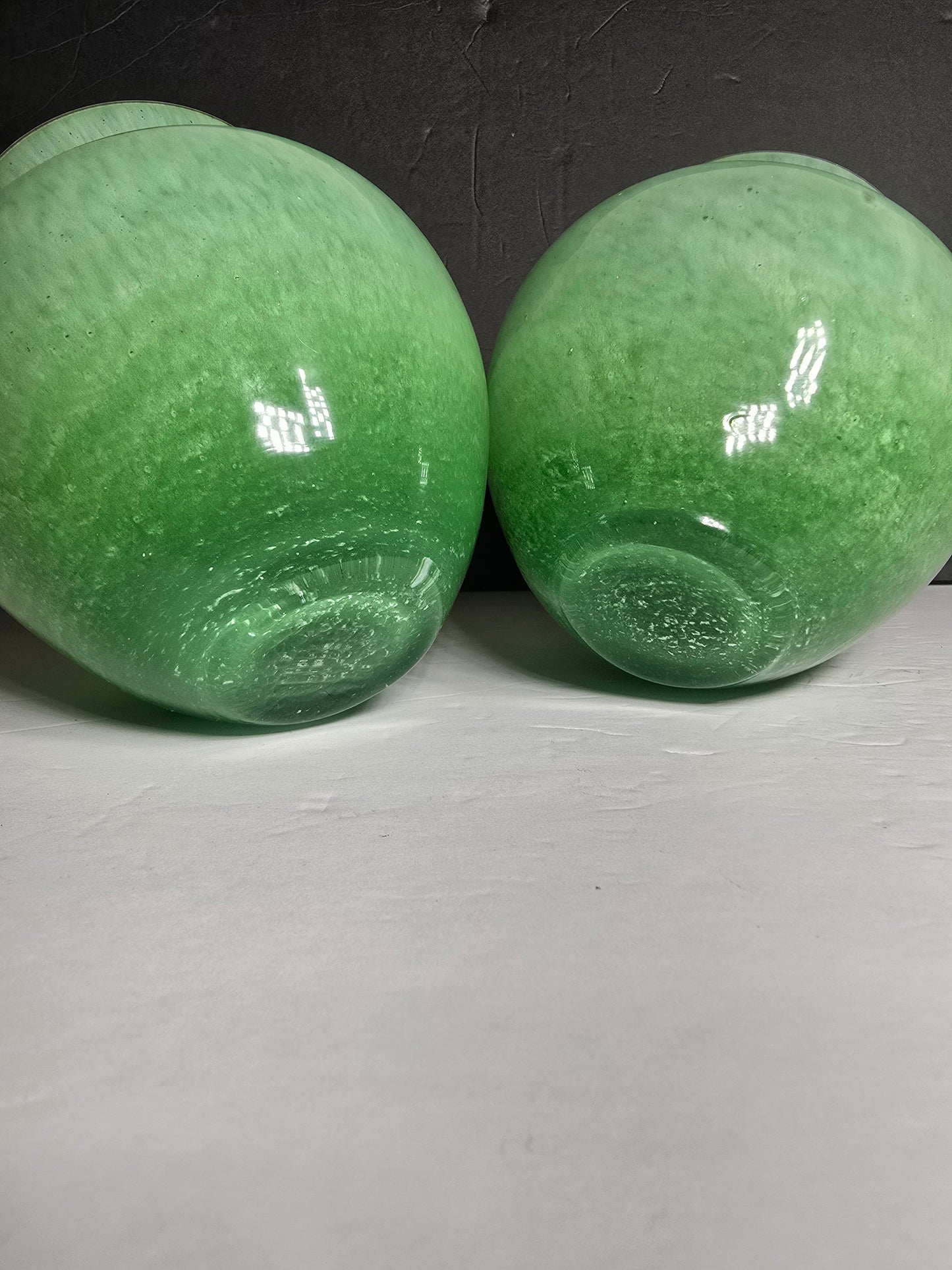 Vintage pair of "Lavorazione Murano" swirled glass vases