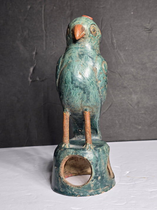 Vintage Chinese terracotta parrot statue