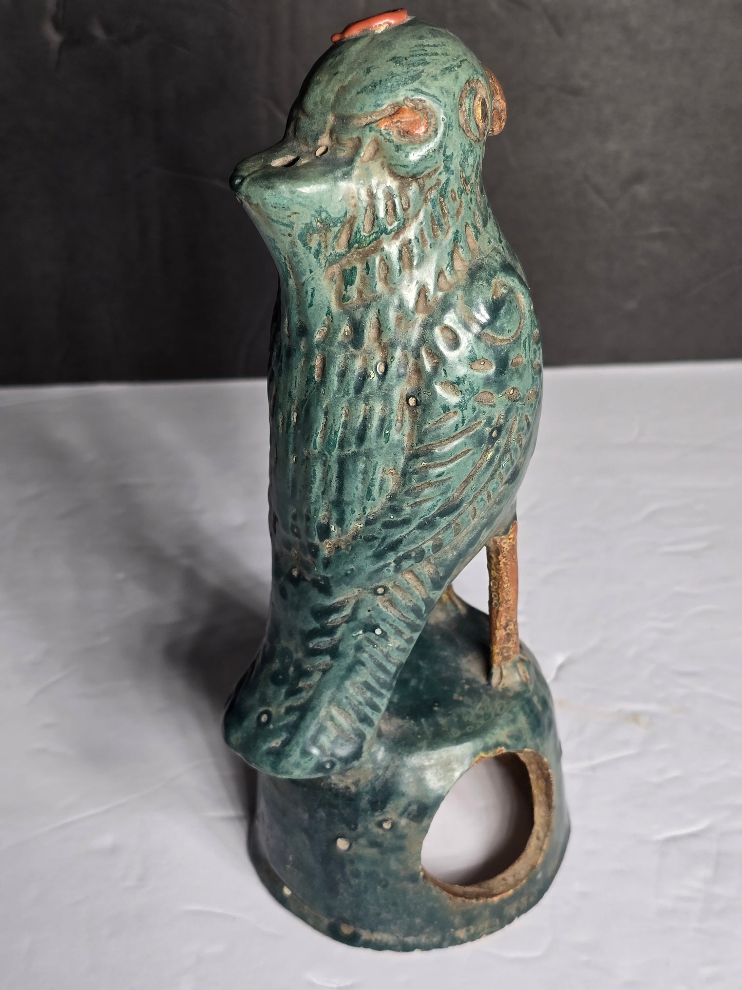 Vintage Chinese terracotta parrot statue