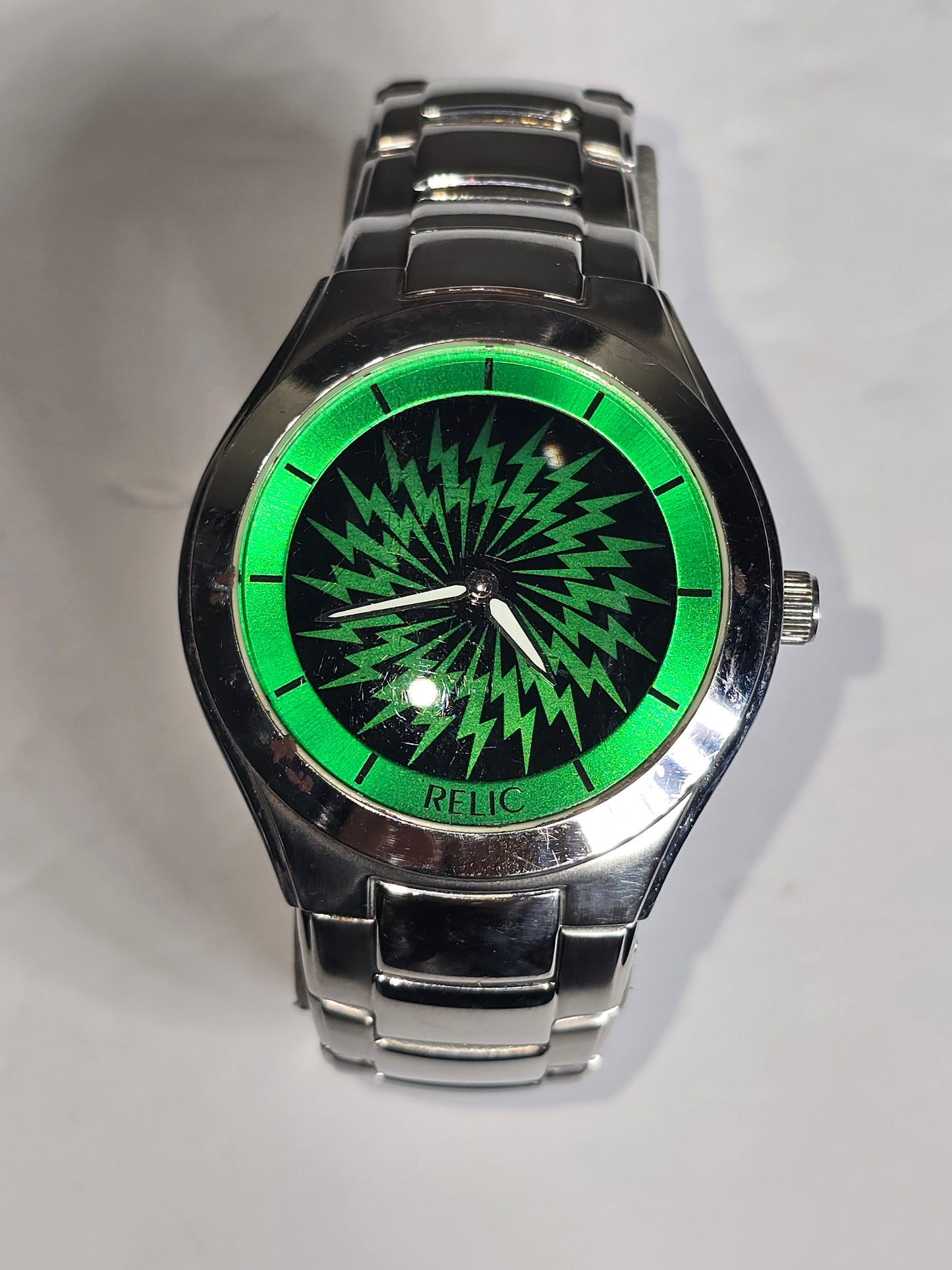 Vintage Relic by Fossil "BIG TIC" lightning dial watch